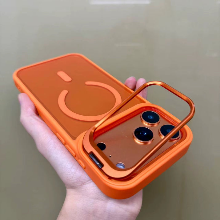 New Matte Translucent Magnetic Case for  17 16 15 14 13 12 Pro Max 17Air Metal Bracket for Magsafe Wireless Charge Cover