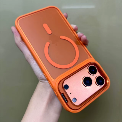 New Matte Translucent Magnetic Case for  17 16 15 14 13 12 Pro Max 17Air Metal Bracket for Magsafe Wireless Charge Cover