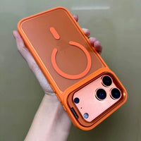 New Matte Translucent Magnetic Case for  17 16 15 14 13 12 Pro Max 17Air Metal Bracket for Magsafe Wireless Charge Cover