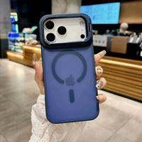 New Matte Translucent Magnetic Case for  17 16 15 14 13 12 Pro Max 17Air Metal Bracket for Magsafe Wireless Charge Cover